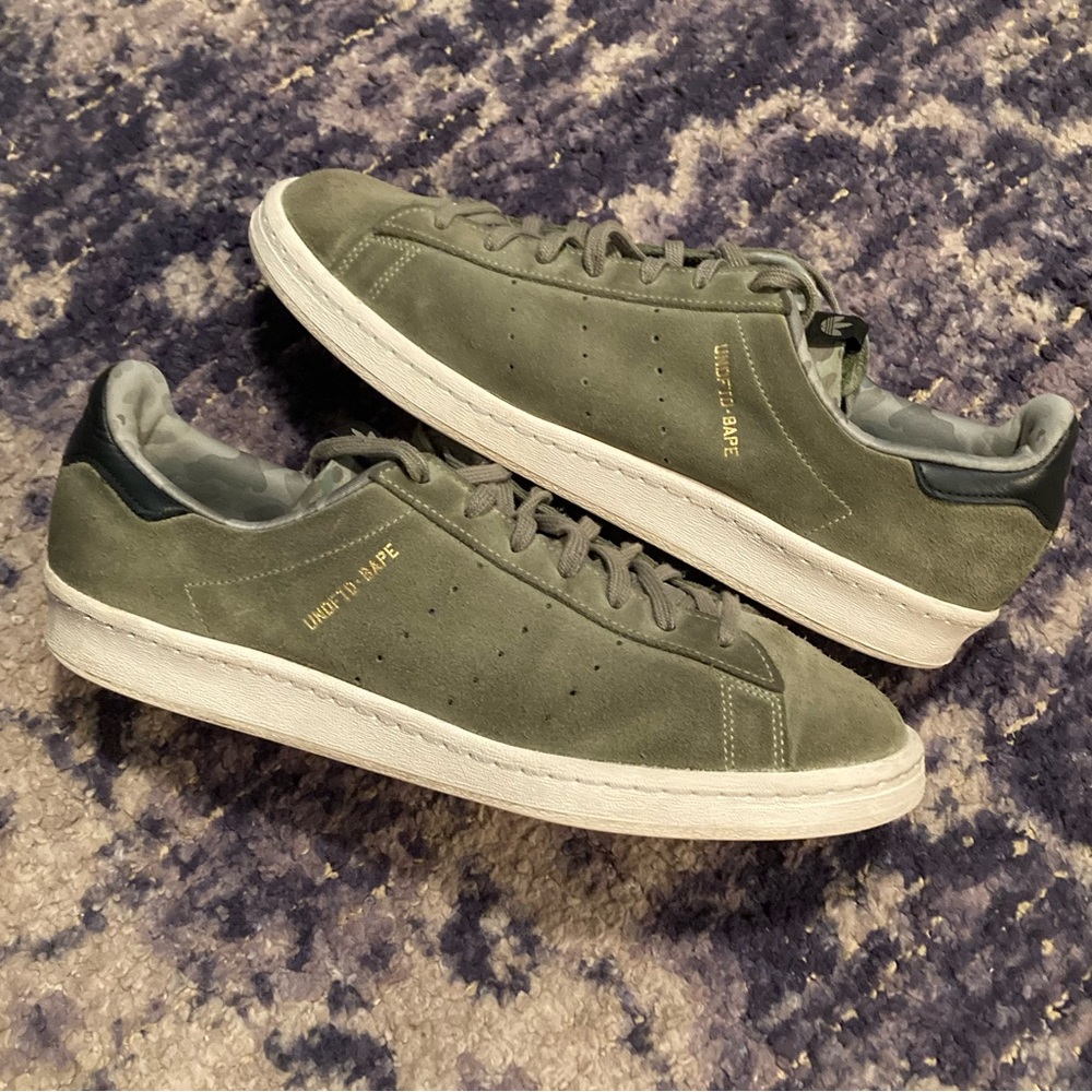 Super Rare Adidas Bape Undefeated
Green Camo Campus 80s (11.5 Men, No Box)